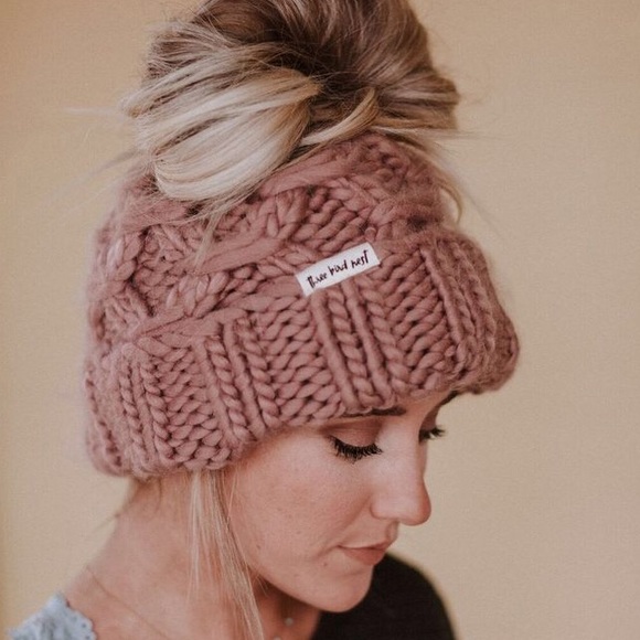 Skyline Messy Bun Beanie - Picture 6 of 8